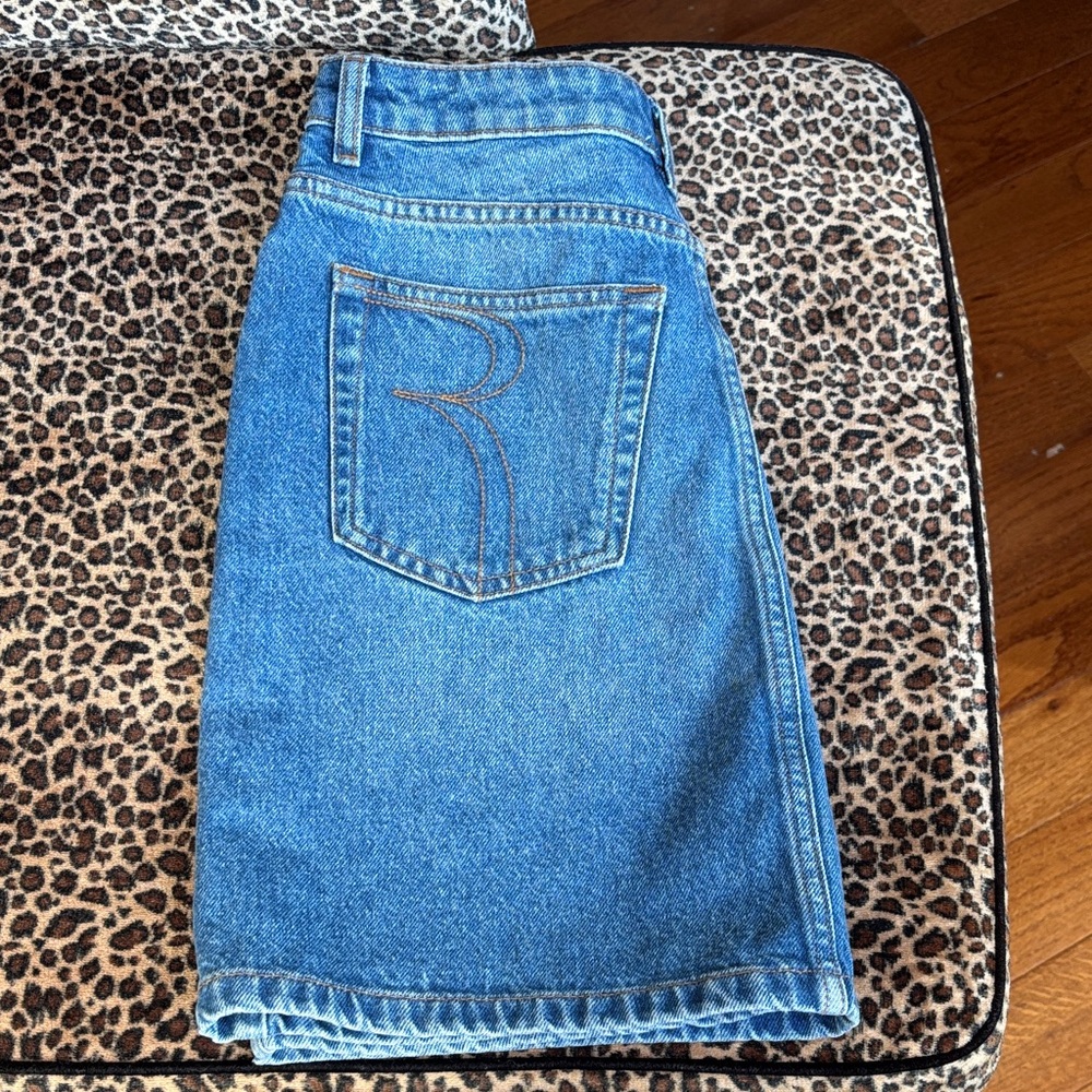 Rouje Classic Blue Denim Mini Skirt